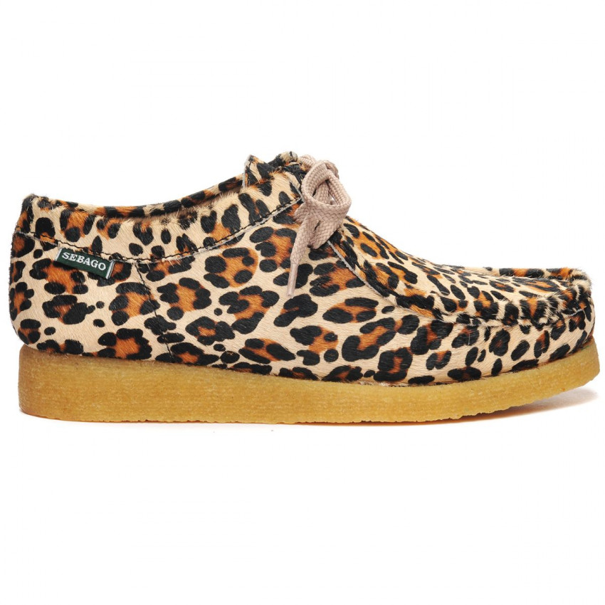 KOALA WILD LEOPARD-Mocassin en cuir pour femme