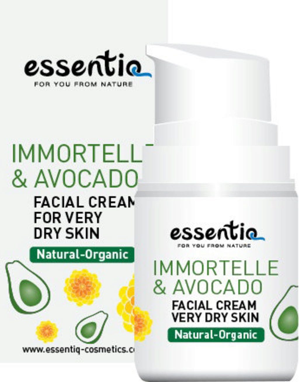 Essentiq  Immortelle & Avocado Facial Cream, 50 ml