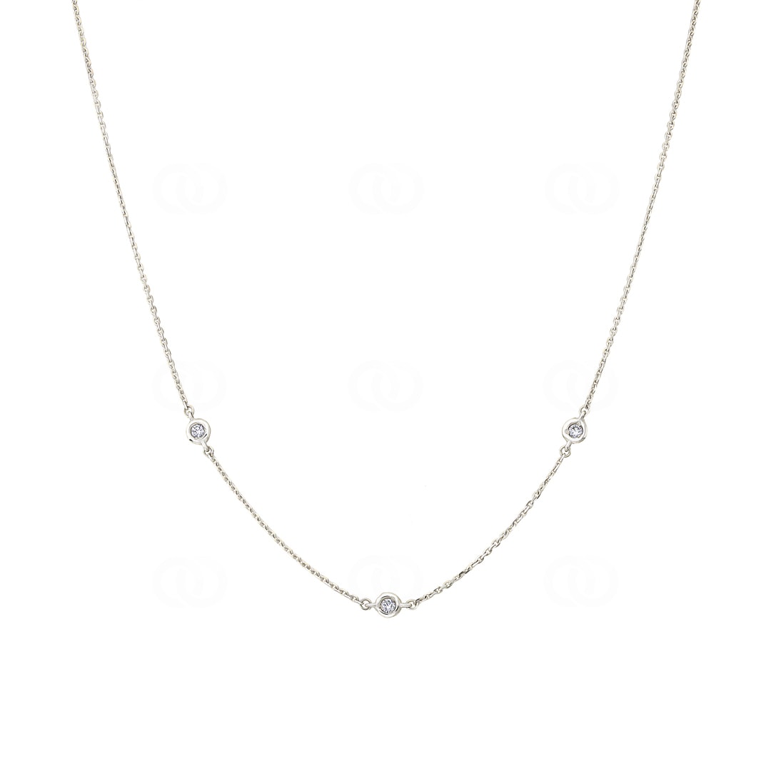 Collier mit Anhänger 750/18 K Weissgold mit Diamanten 0.08 ct H/si by CHRISTIAN