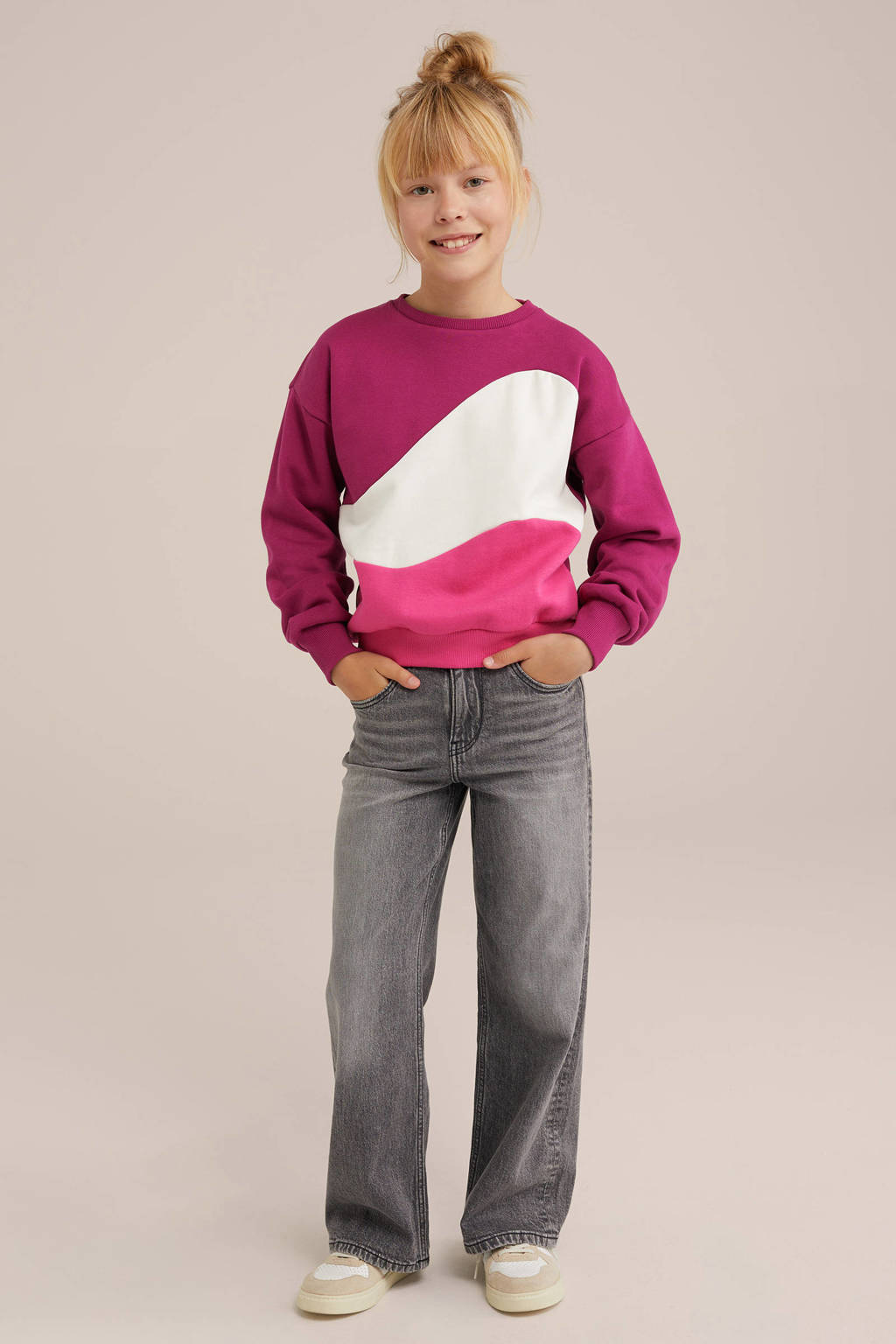 WE Fashion sweater roze