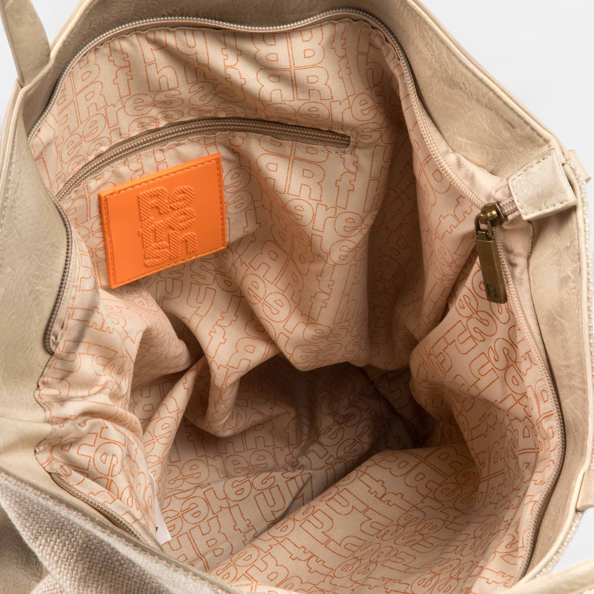 Sac de shopping beige
