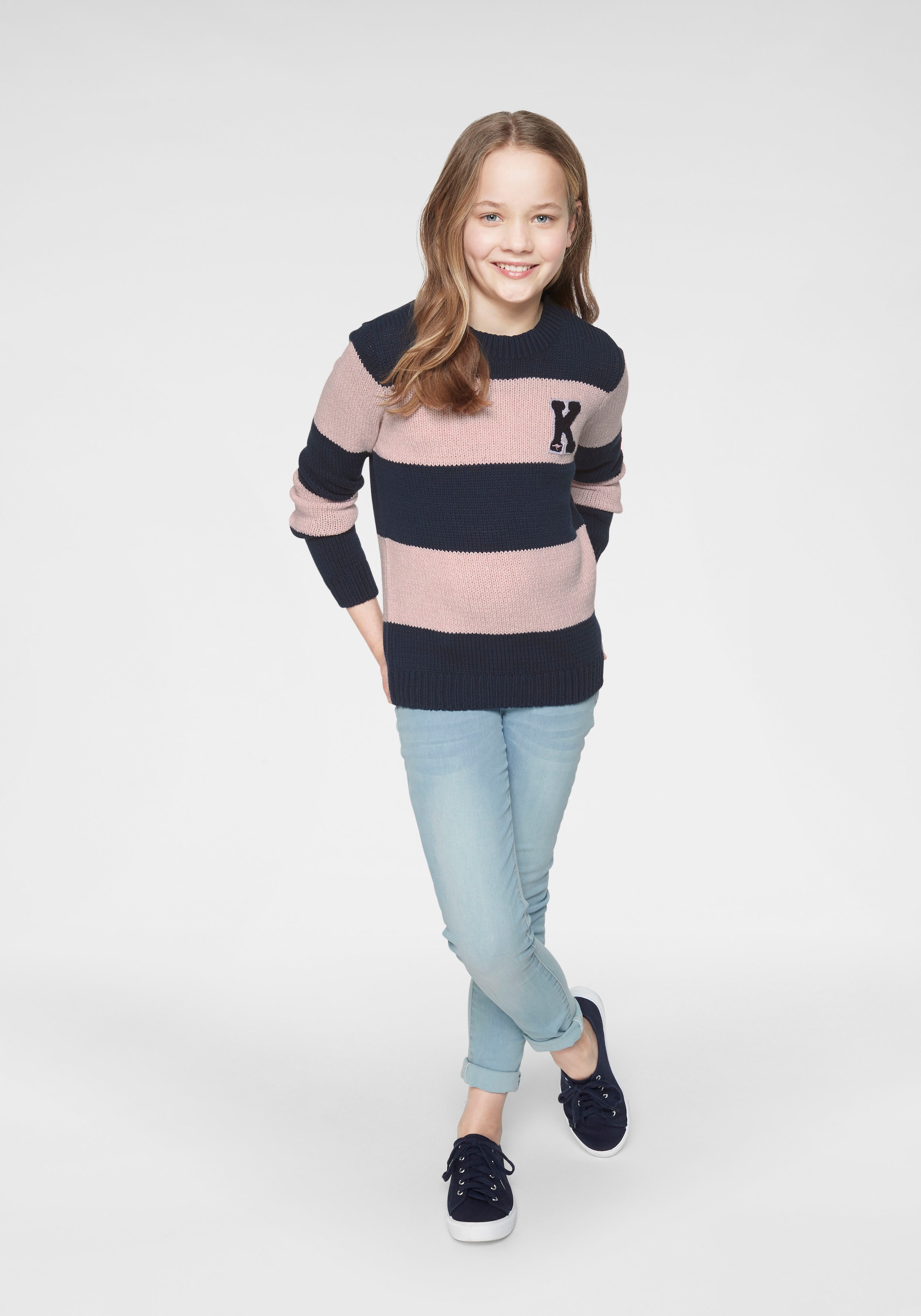 KangaROOS Strickpullover , in modischer Streifenoptik