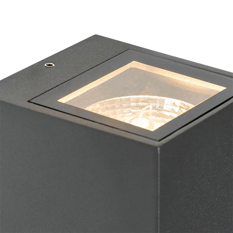 Qazqa buitenlampen met sensor baleno grijs gu10