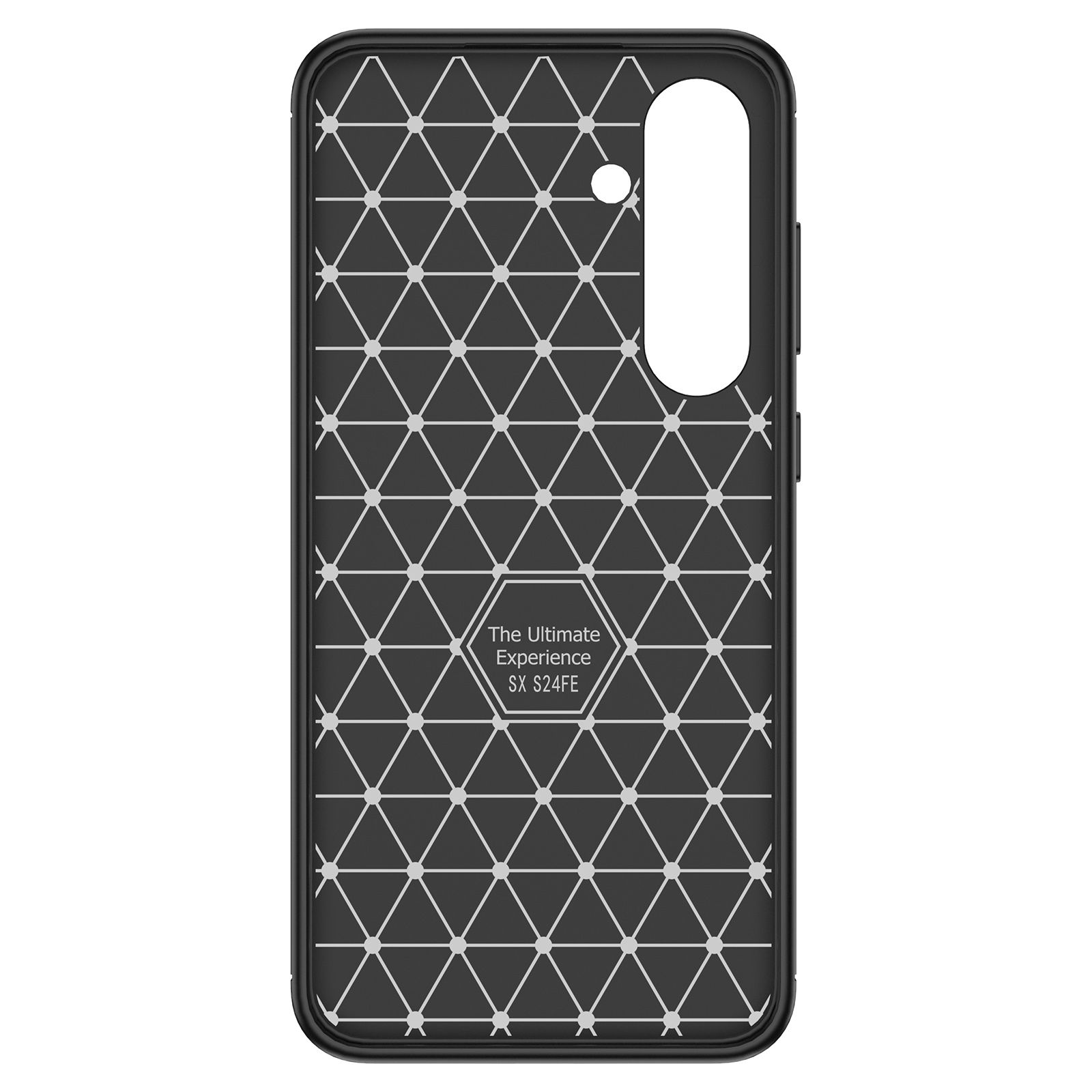 Samsung Galaxy S24 FE Gummi Case Schutzhülle im Carbon Look - Schwarz