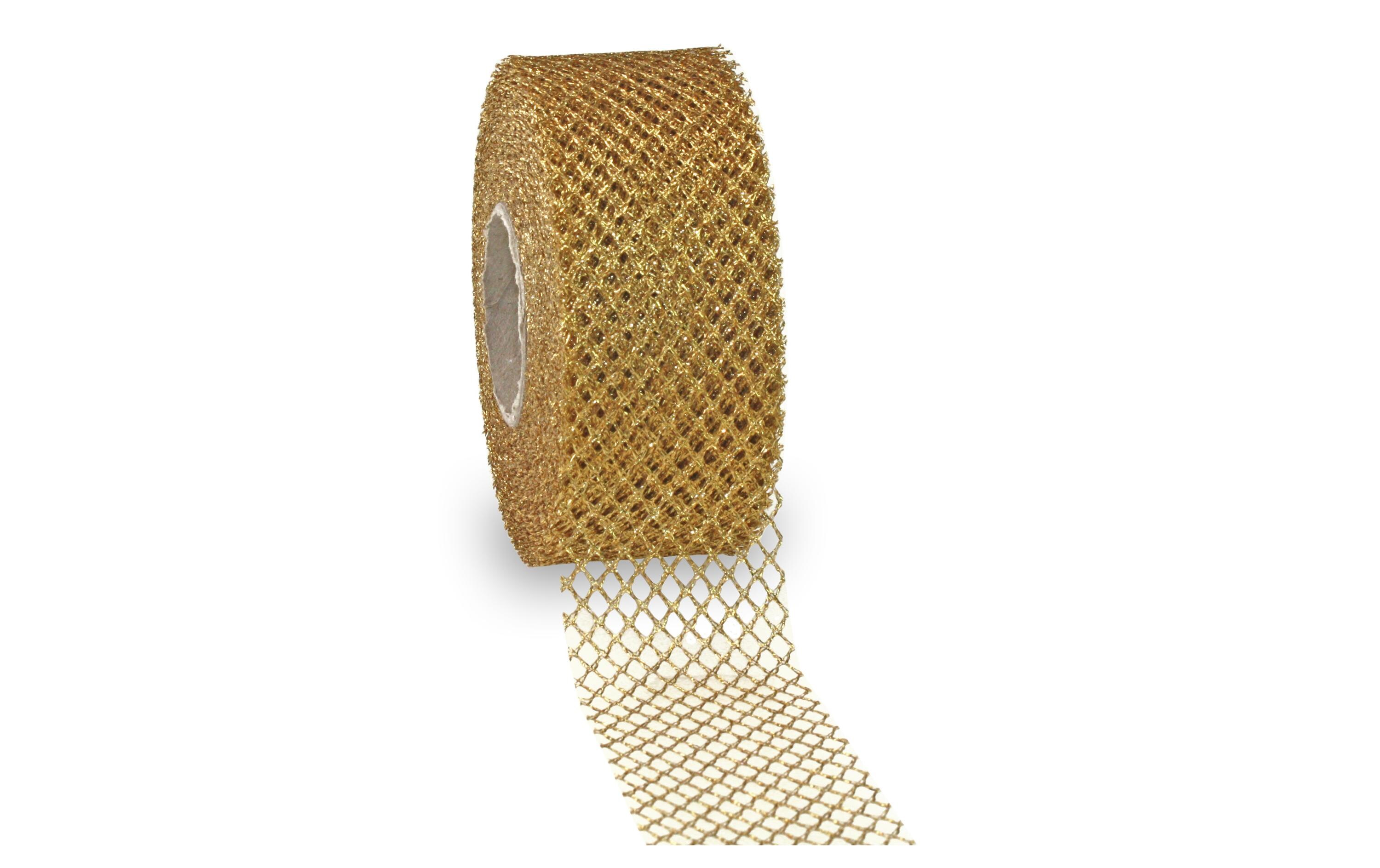 Geschenkband Siena 4 cm x 20 m, GoldBand für Geschenke