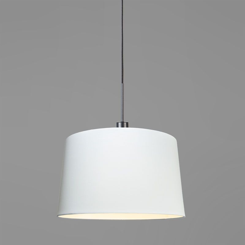 Moderne hanglamp zwart met kap 45 cm wit - Combi 1