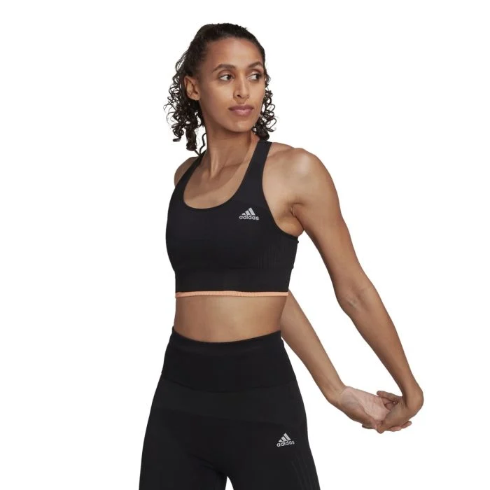 adidas Dame BH Run Medium-Support Merino BH Sort
