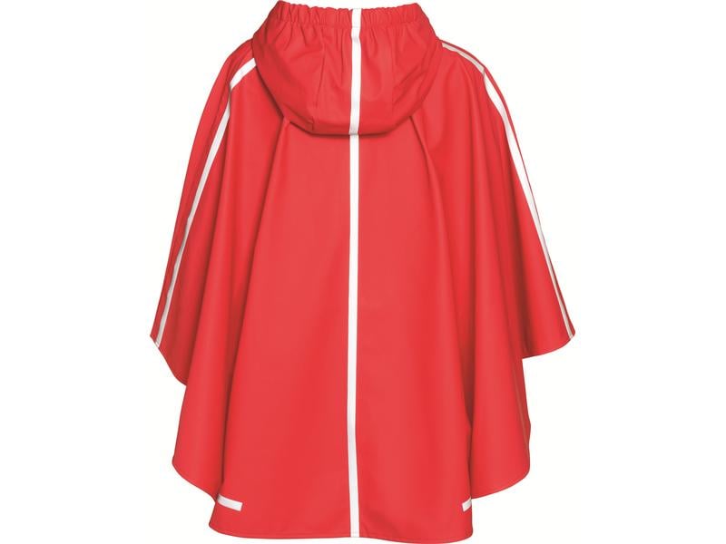 Playshoes Regenjacke langer Rücken Rot Gr. 116 Regen-Poncho mit langem Rücken