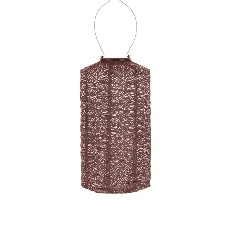 LUMIZ Solar Lampion Folia Cylinder - 18 cm - Plum