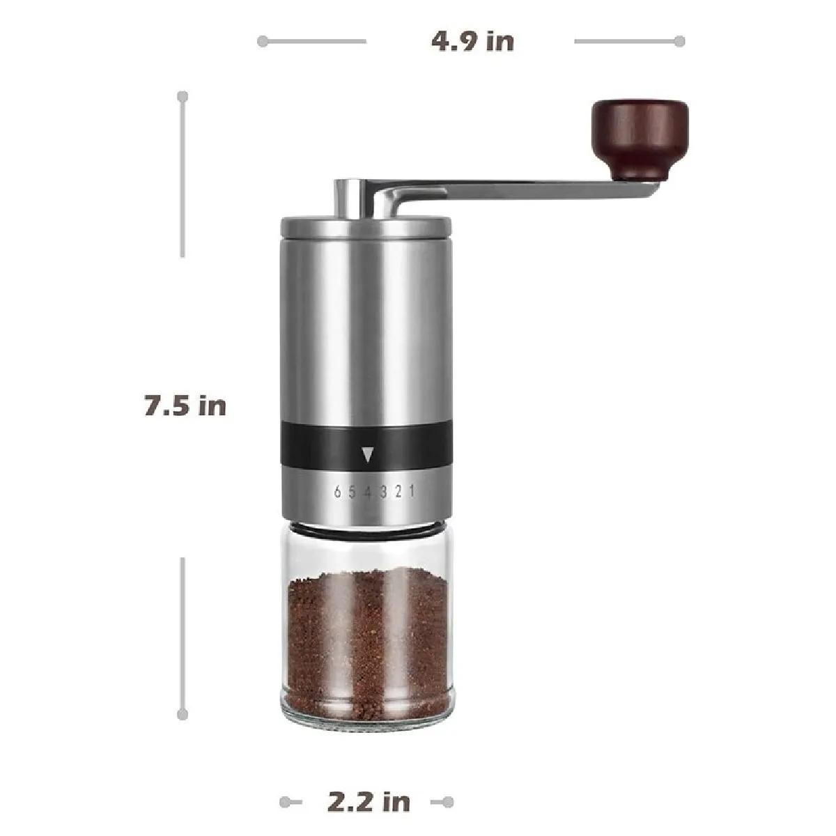Universal Moulin à café avec bavure en céramique 6 réglages