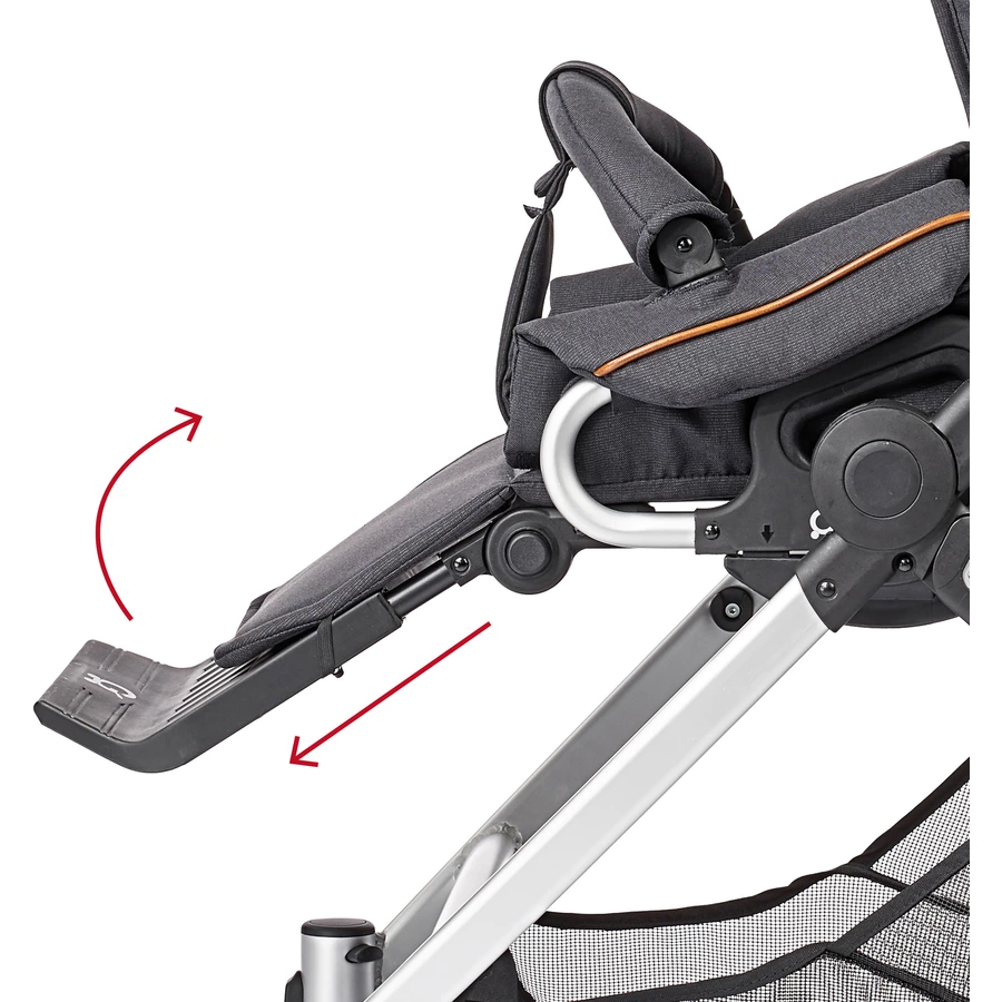 GESSLEIN Kombikinderwagen F4 Air+ mit Handbremse, eisblau meliert  Stern