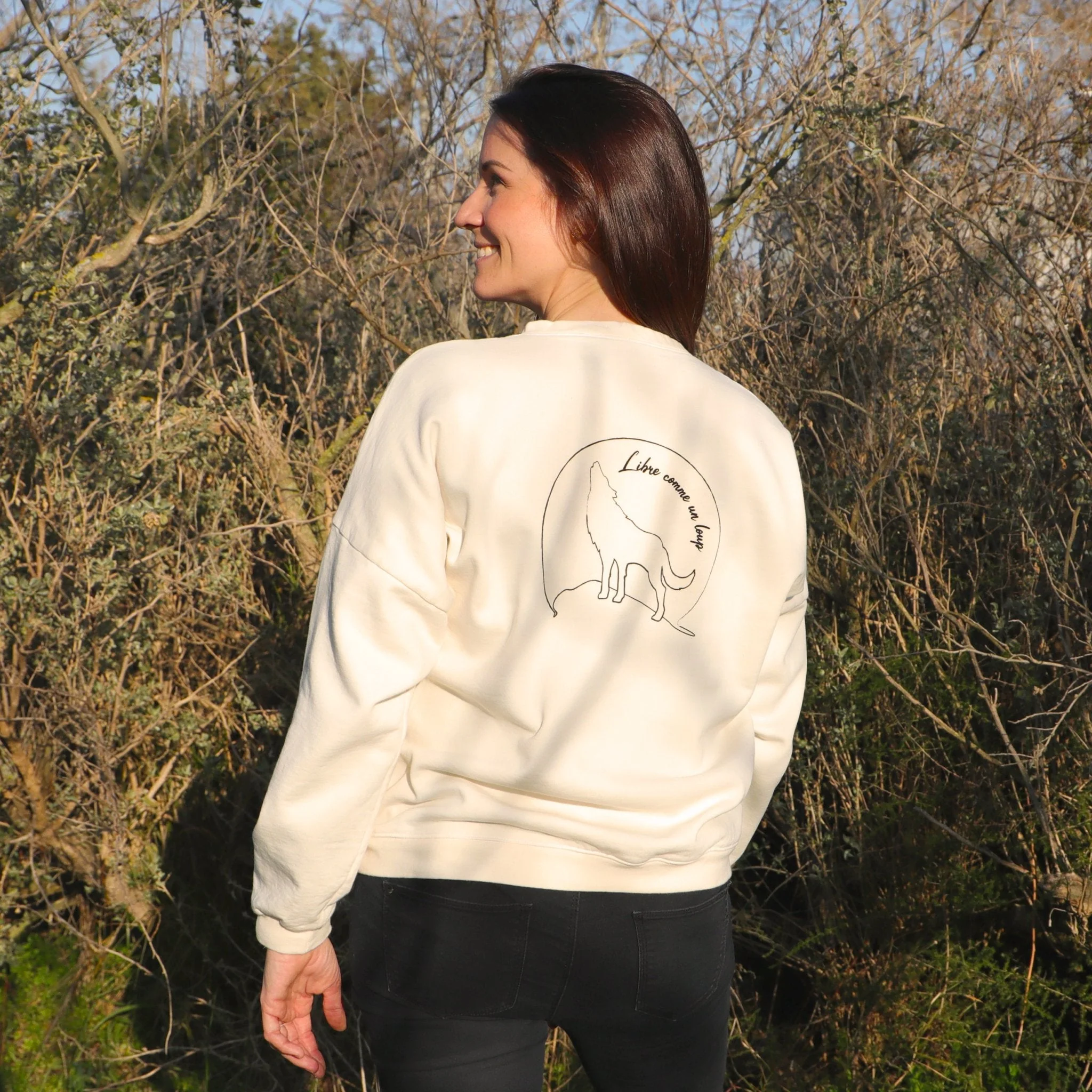 Sweat ASPAS en coton pour femme - Version 1 - Taille 0 / XS / Écru