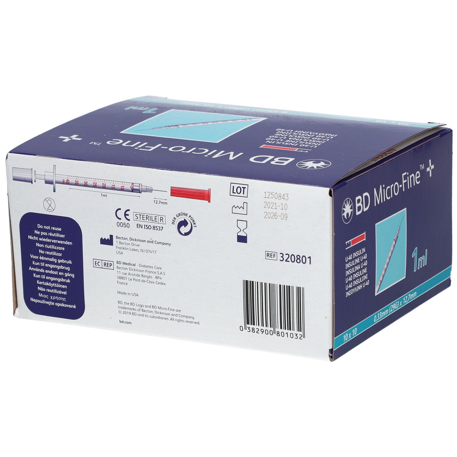 BD Micro-Fine™+ U 40 Insulinspritzen 12,7 mm