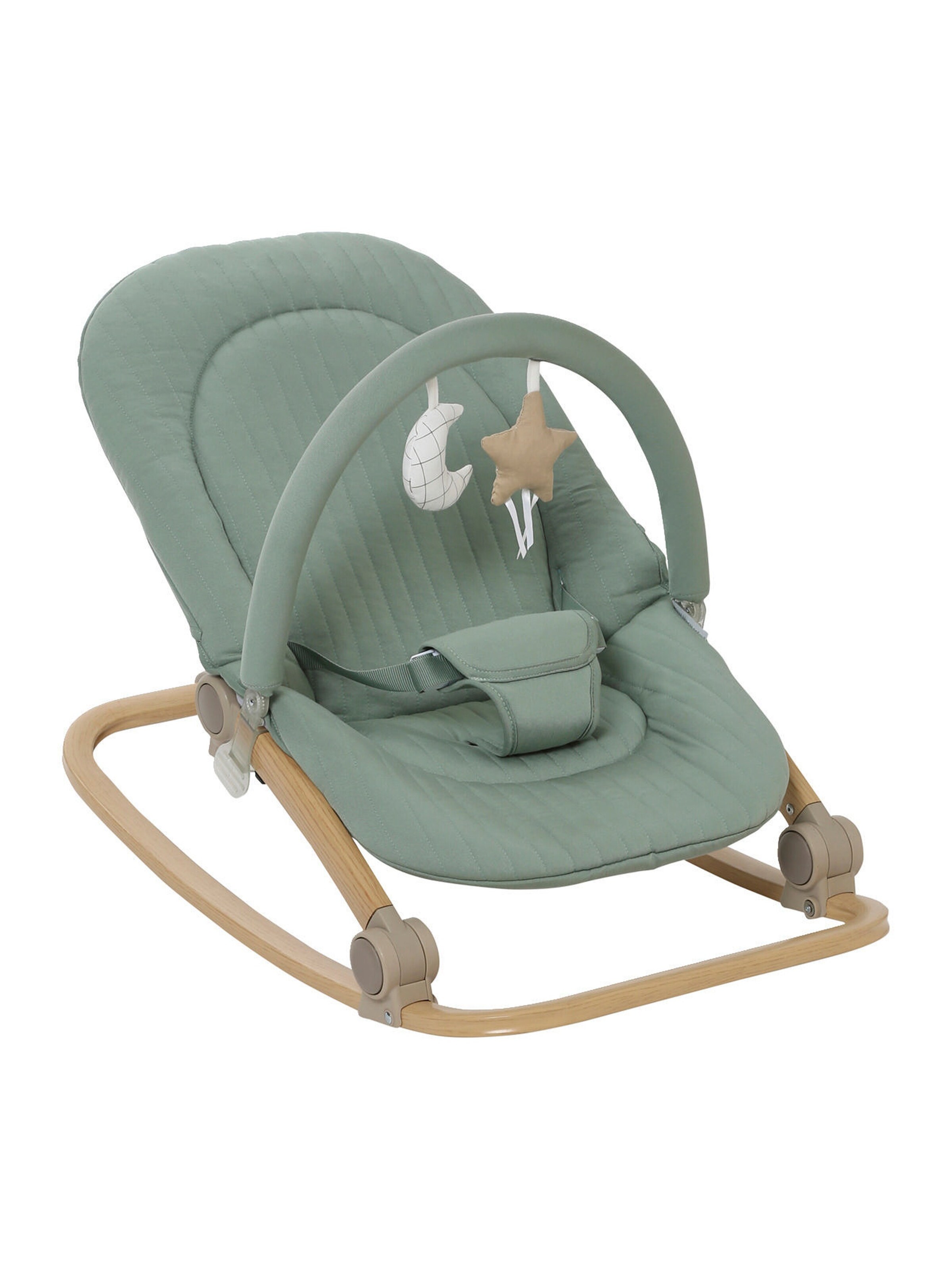 Vertbaudet Babywippe mit Spielbogen BABYDREAM graugrün