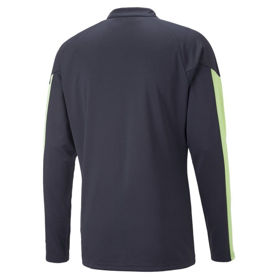 PUMA Maillot d'Entraînement IndividualFINAL Fermeture Éclair 1/4 - Bleu/Vert