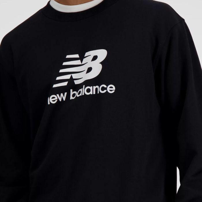 New Balance Herre Trøjer Sport Essentials Logo Crew Sort
