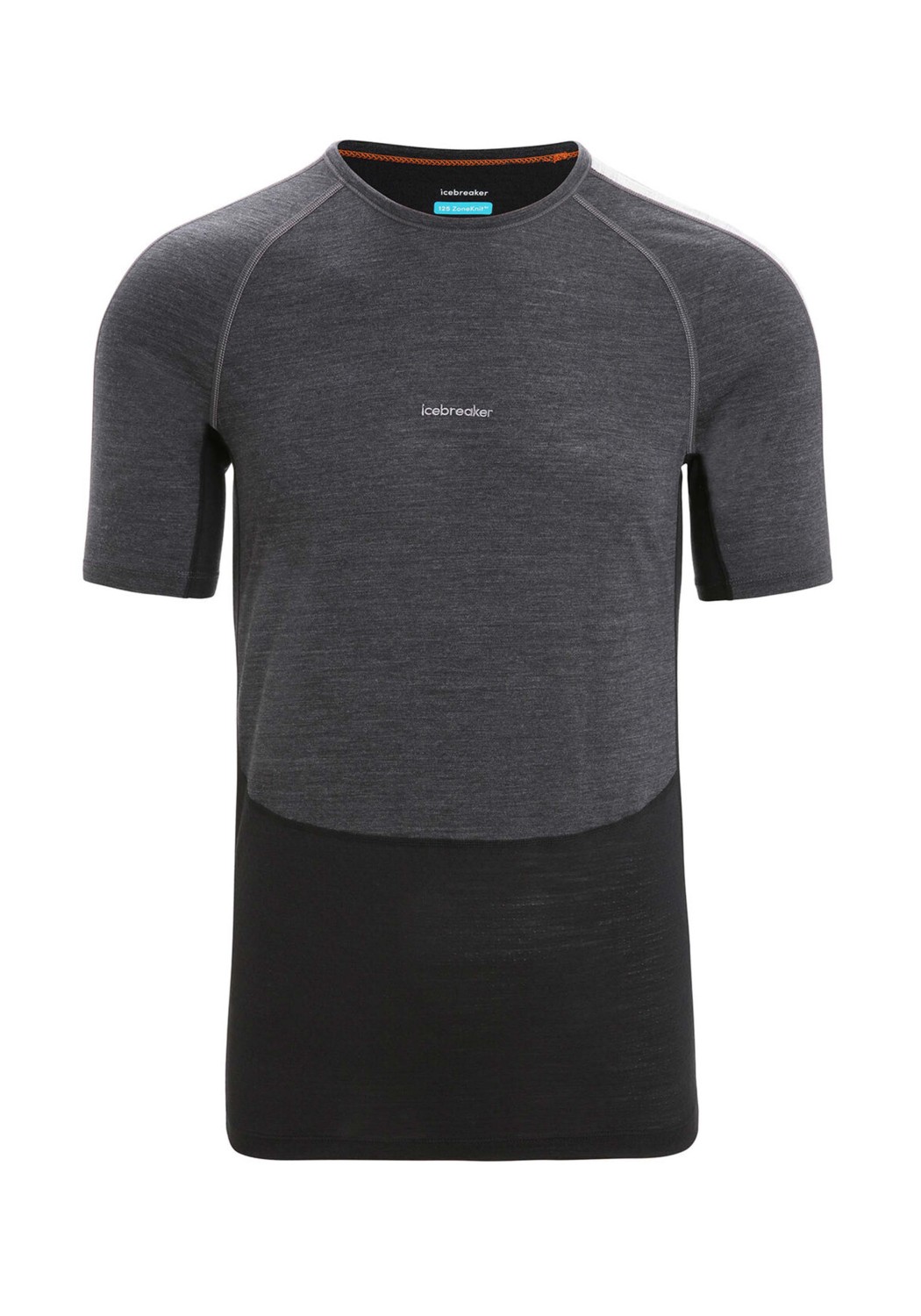 Icebreaker Herren-T-Shirt ZoneKnit™ SS Crewe Jet Heather/Black