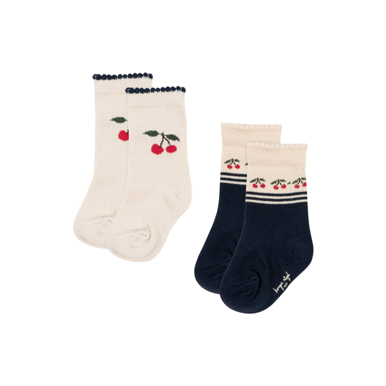 Socken 2er-Set Jaquard Cherry
