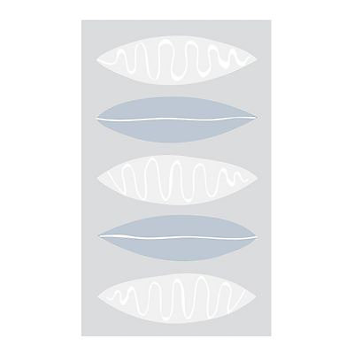 Affiche Feuilles Bleu L.80 x l.60 cm