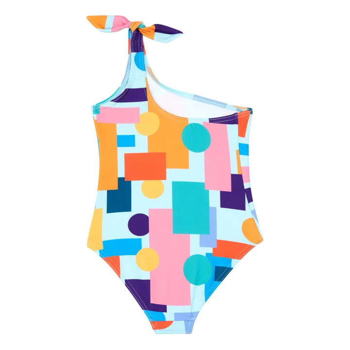 Sunchild Maillot de Bain 1 pièce Asymétrique Imprimé Ronnie | Bleu ciel