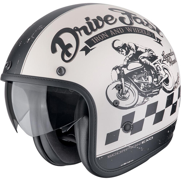 Scorpion - Casque Belfast Evo Drive Fast Beige / Noir / Mat