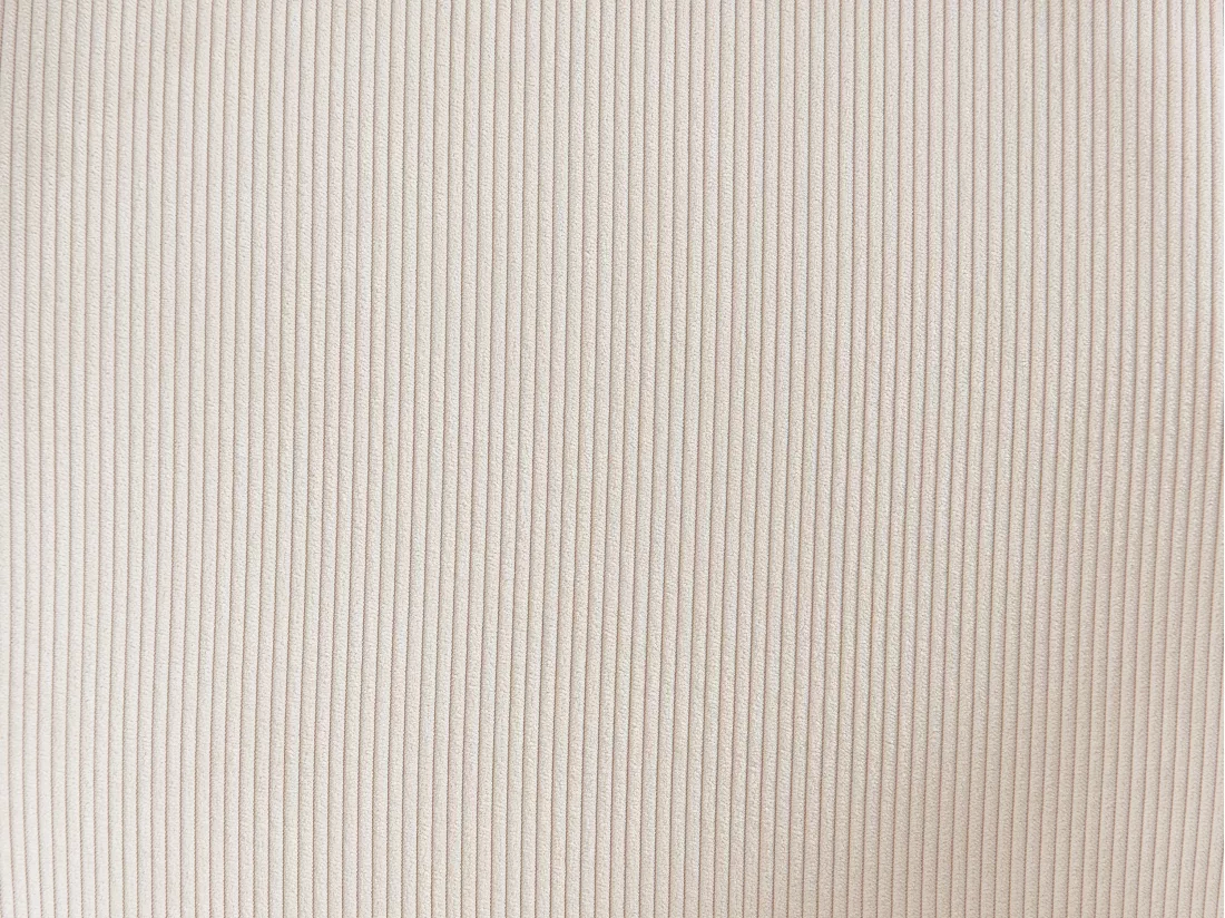 Lot de 6 chaises en velours côtelé et métal - Crème - MASURIE