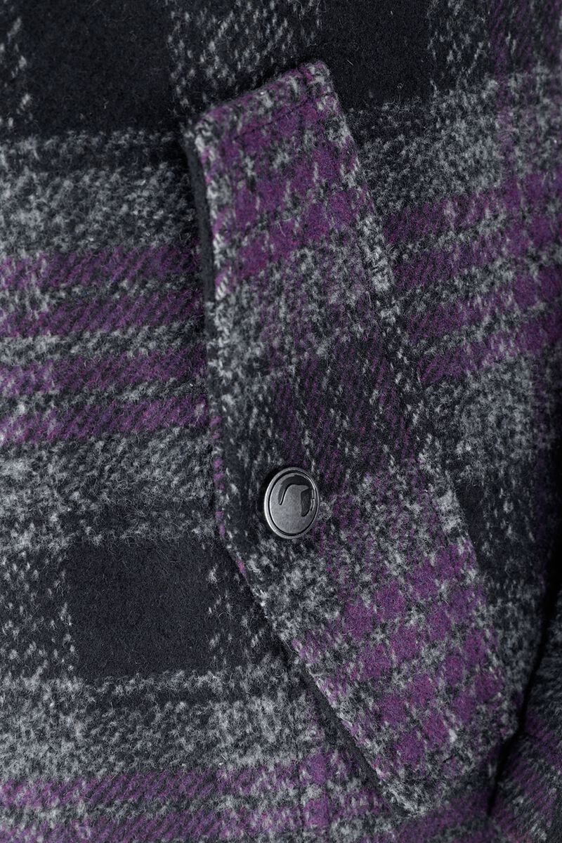 Manteau court à carreaux | Black Premium by EMP Veste d'hiver