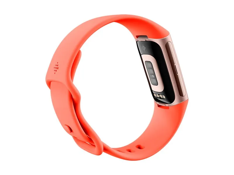 Fitbit Charge 6 - Champagne-guldaluminium - aktivitetssporer med uendelighedsbånd - silikone - koral - Bluetooth, NFC - 37.64 g