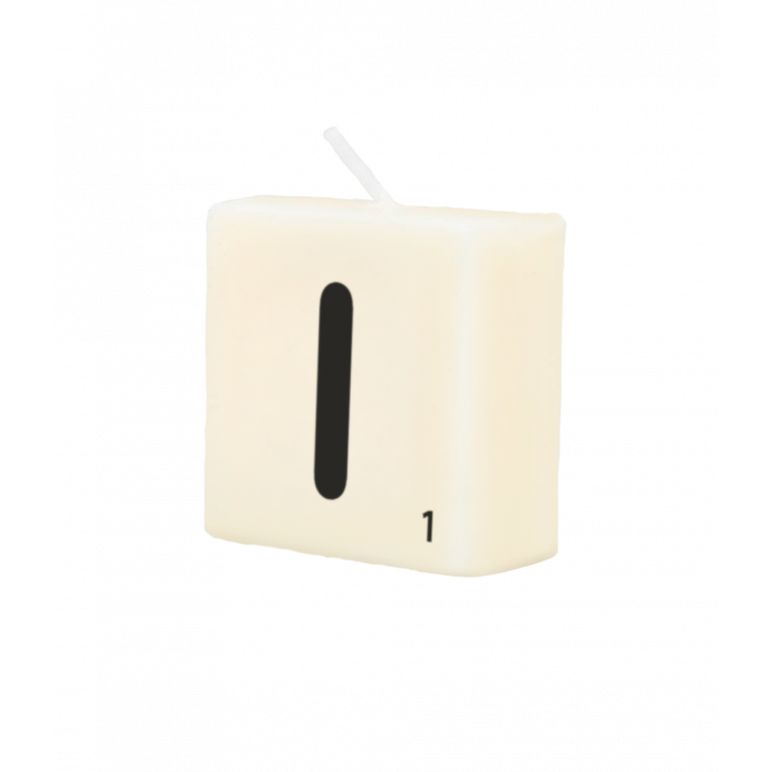 Letter Kaarsje I 4cm