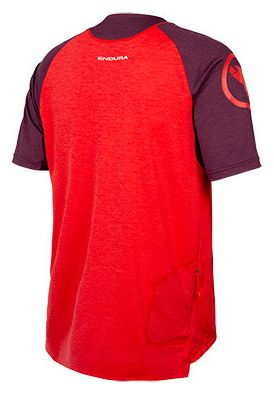 Maillot Manches Courtes Endura SingleTrack Grenade Rouge / Violet