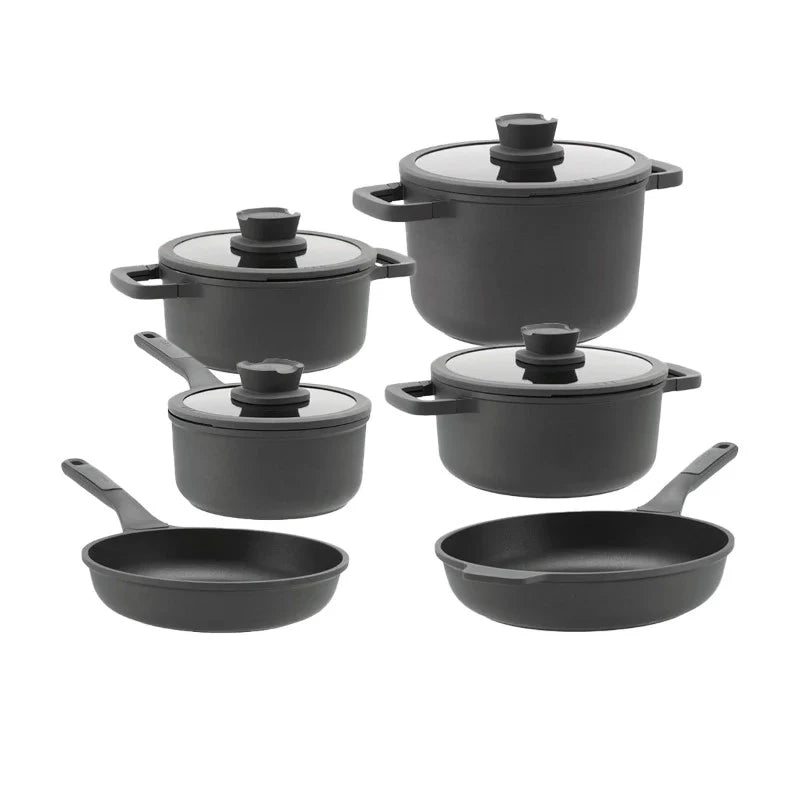 BergHOFF Leo Stone Pannenset 10delig Downdraft   gratis panbeschermers