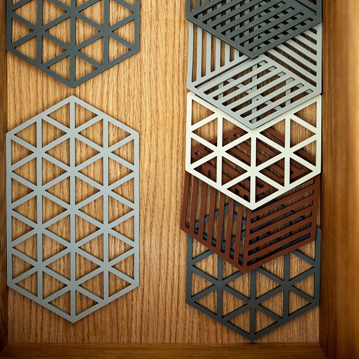 Grytunderlag Hexagon Olive green