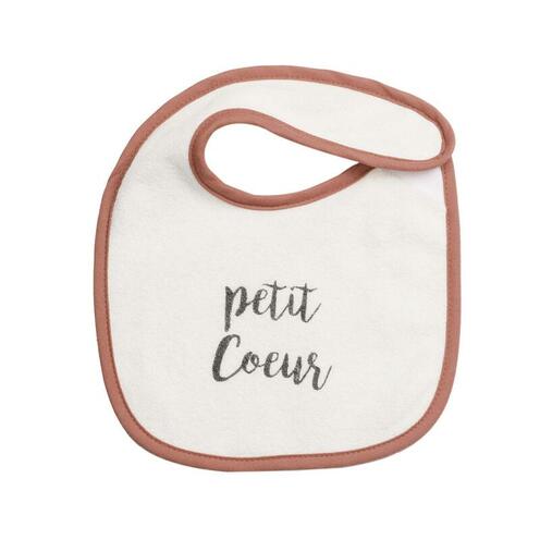Lot 6 bavoirs naissance mots tendres Beige - TROIS KILOS SEPT