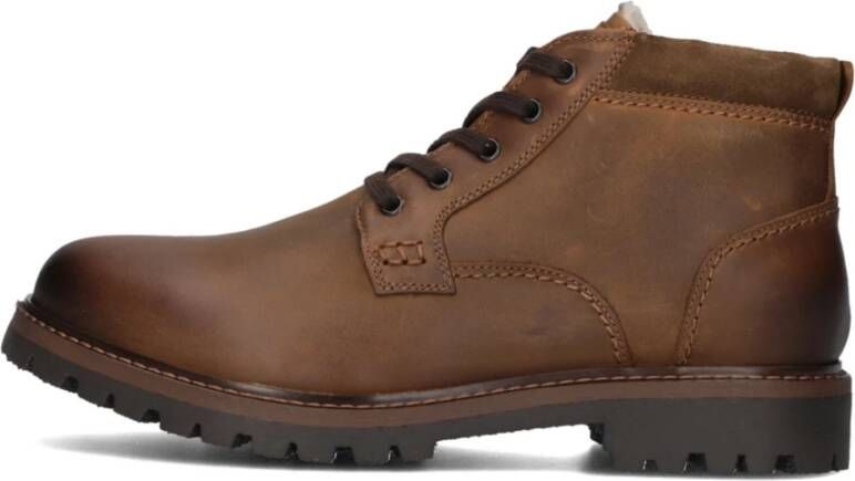MAZZELTOV Veterboots Heren 700091 Maat: 45 Materiaal: Leer Kleur: Cognac