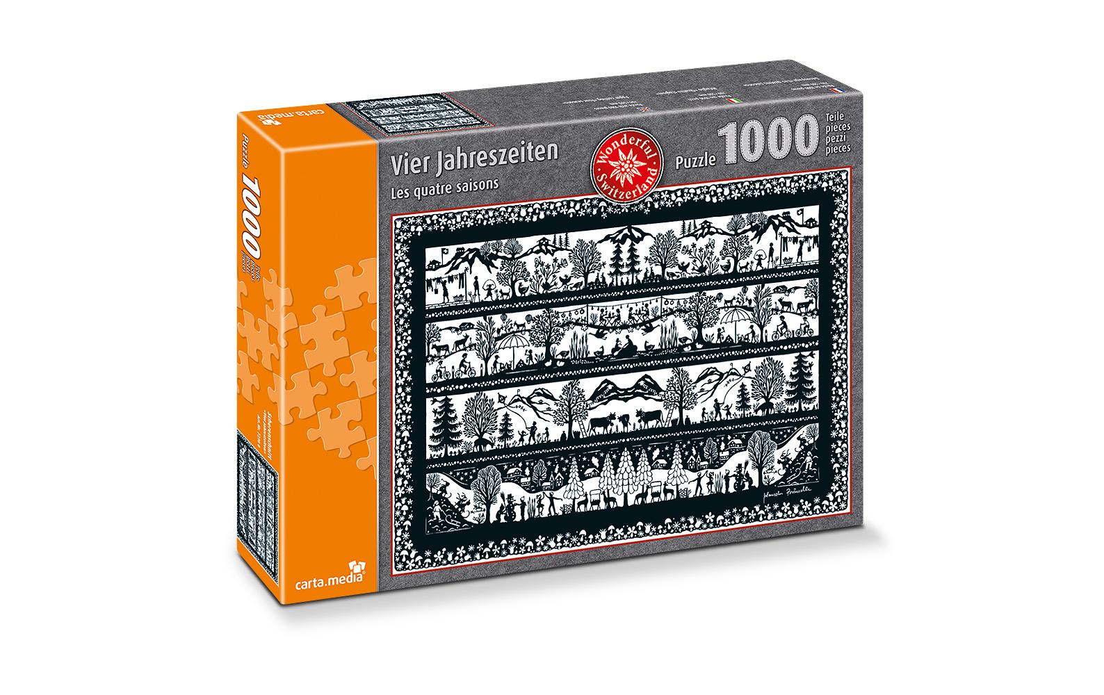 Puzzle Vier Jahreszeiten 1000 TeilePuzzle mit Motiven der vier Jahreszeiten