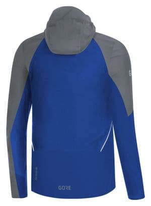 Veste à capuche Running Gore Wear R7 Partial Gore-Tex Infinium Gris/Bleu
