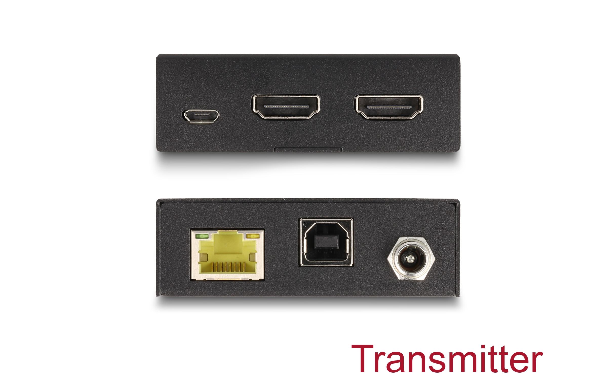 Extender Set über Cat.6 Kabel 4K 60 Hz 70 m<br>Delock HDMI KVM Extender Set über Cat.6 Kabel 4K 60 Hz 70 m