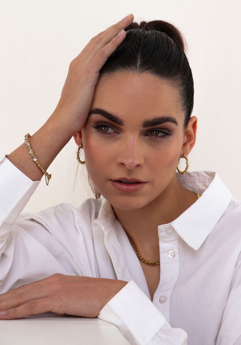 NOTRE-V gouden notre-v oorbellen earring stone crystal