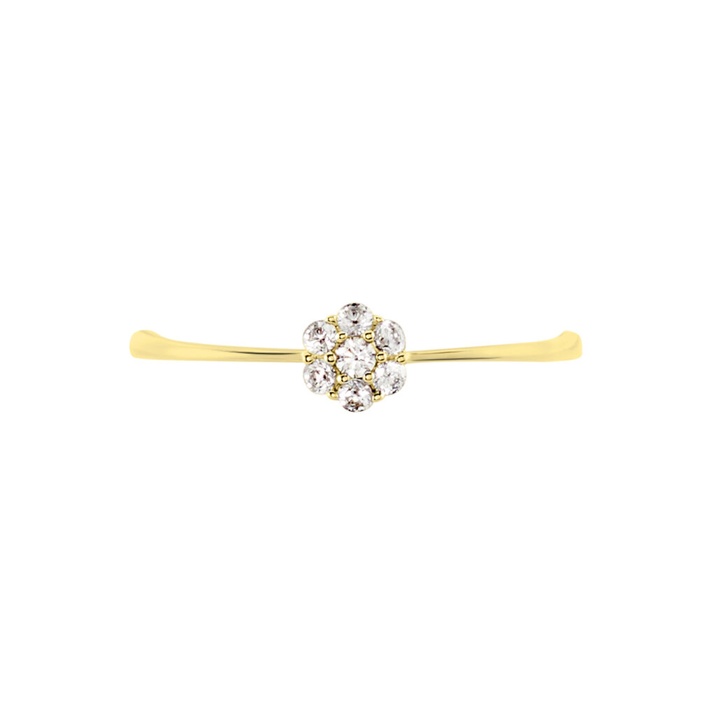 Bague Solitaire Maggeline Or Jaune Oxyde