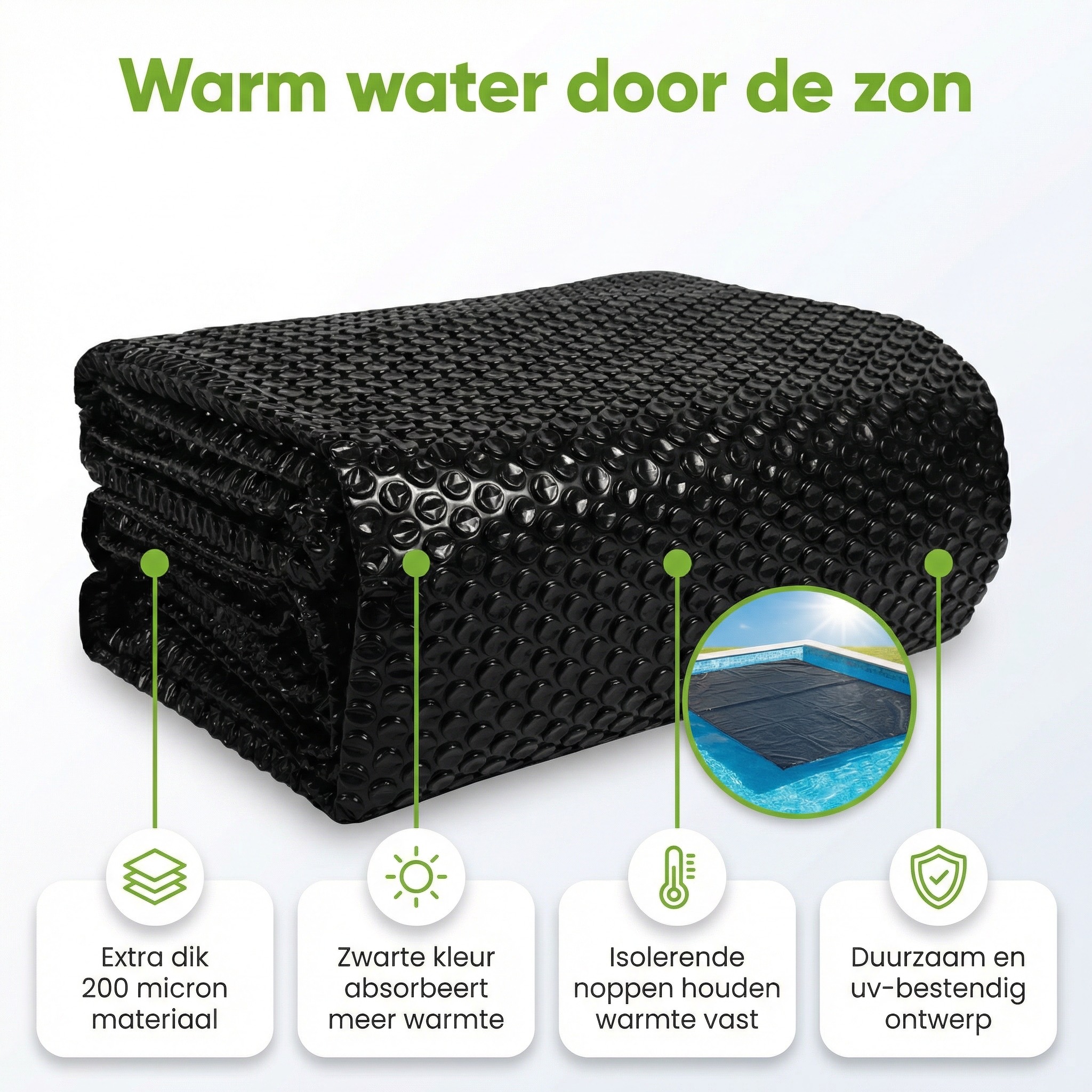 Comfortpool Pro ø396 cm afdekzeil - Black