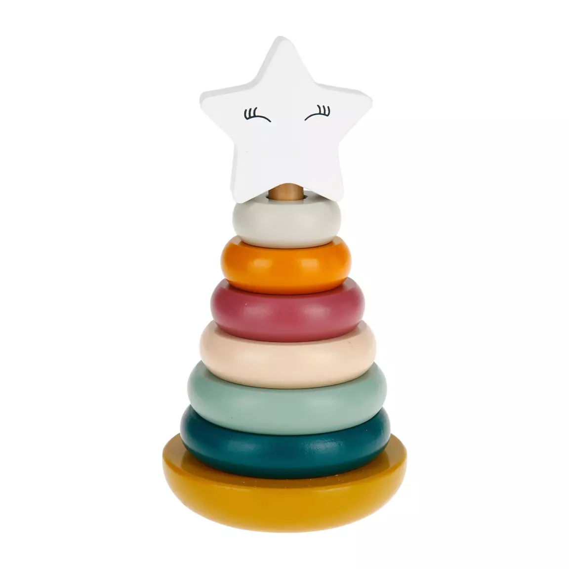 Pyramide à empiler bois Stella Multicolore