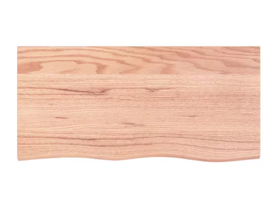 Comptoir de salle de bain marron clair 100x50x2 cm bois traité