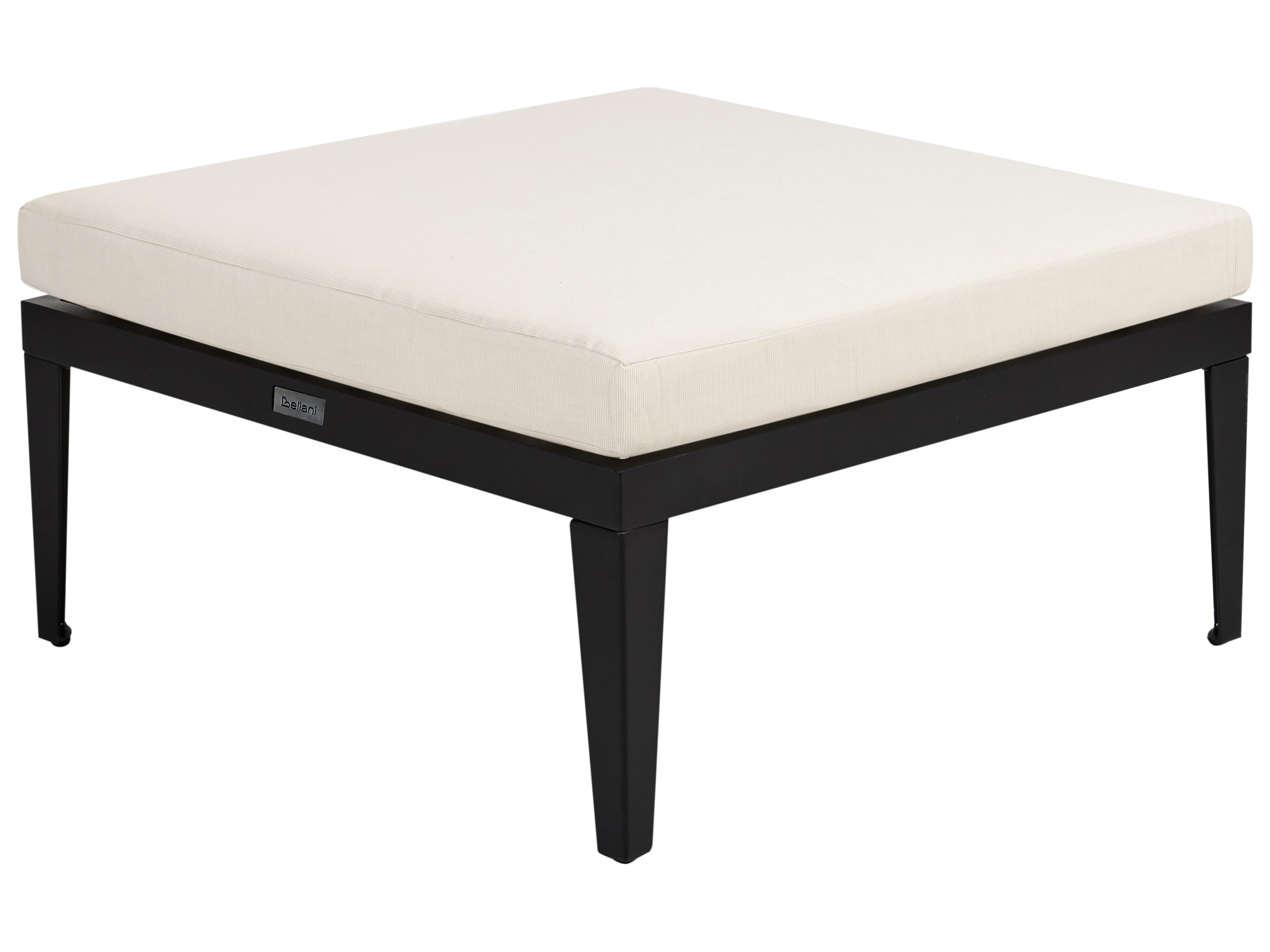 Loungeset met tafel en ottomaan 3-zits BRACCIANO rechtszijdig Gecertificeerd acaciahout Lichtbeige
