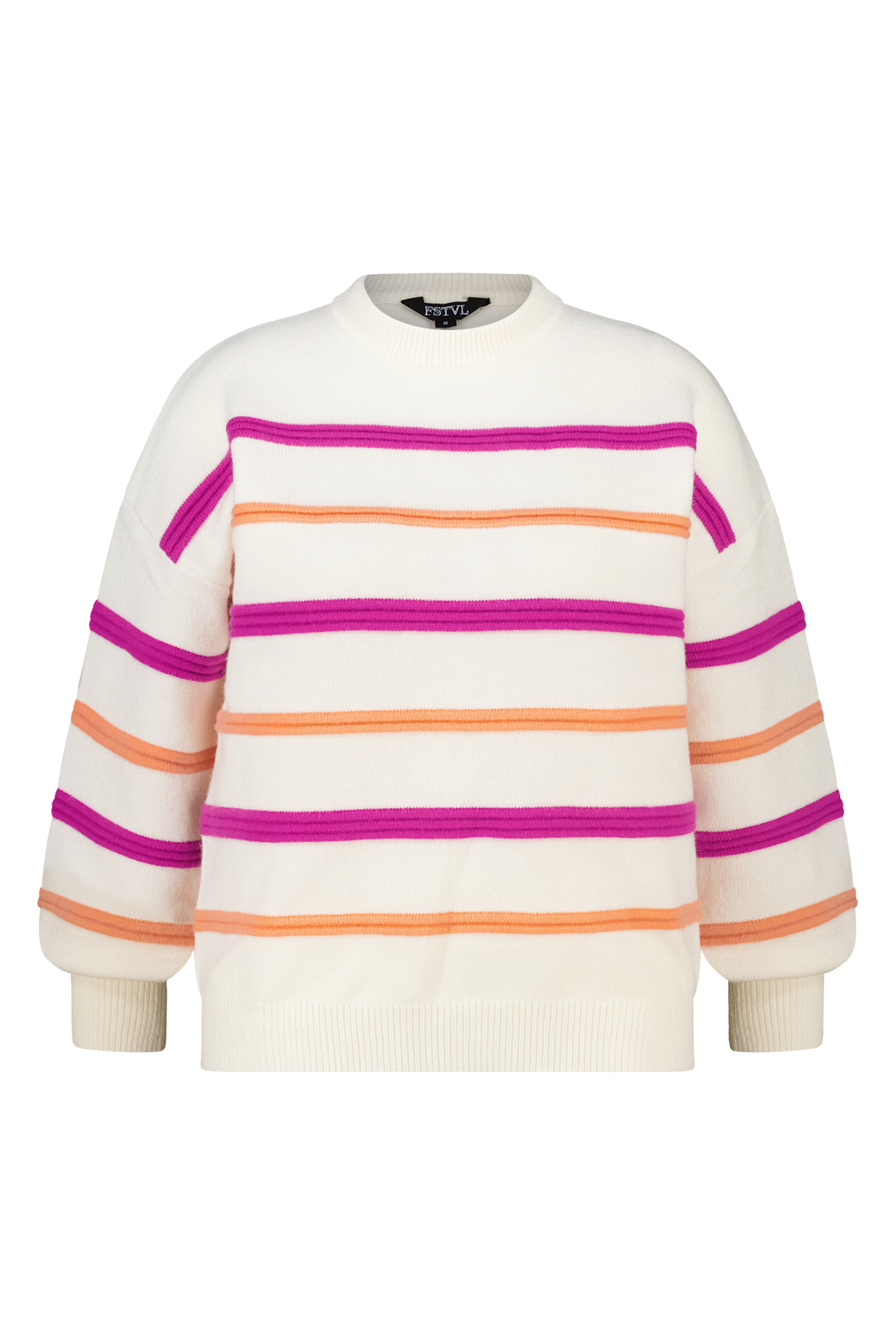 Trui met kleurrijke strepen Multi Pink