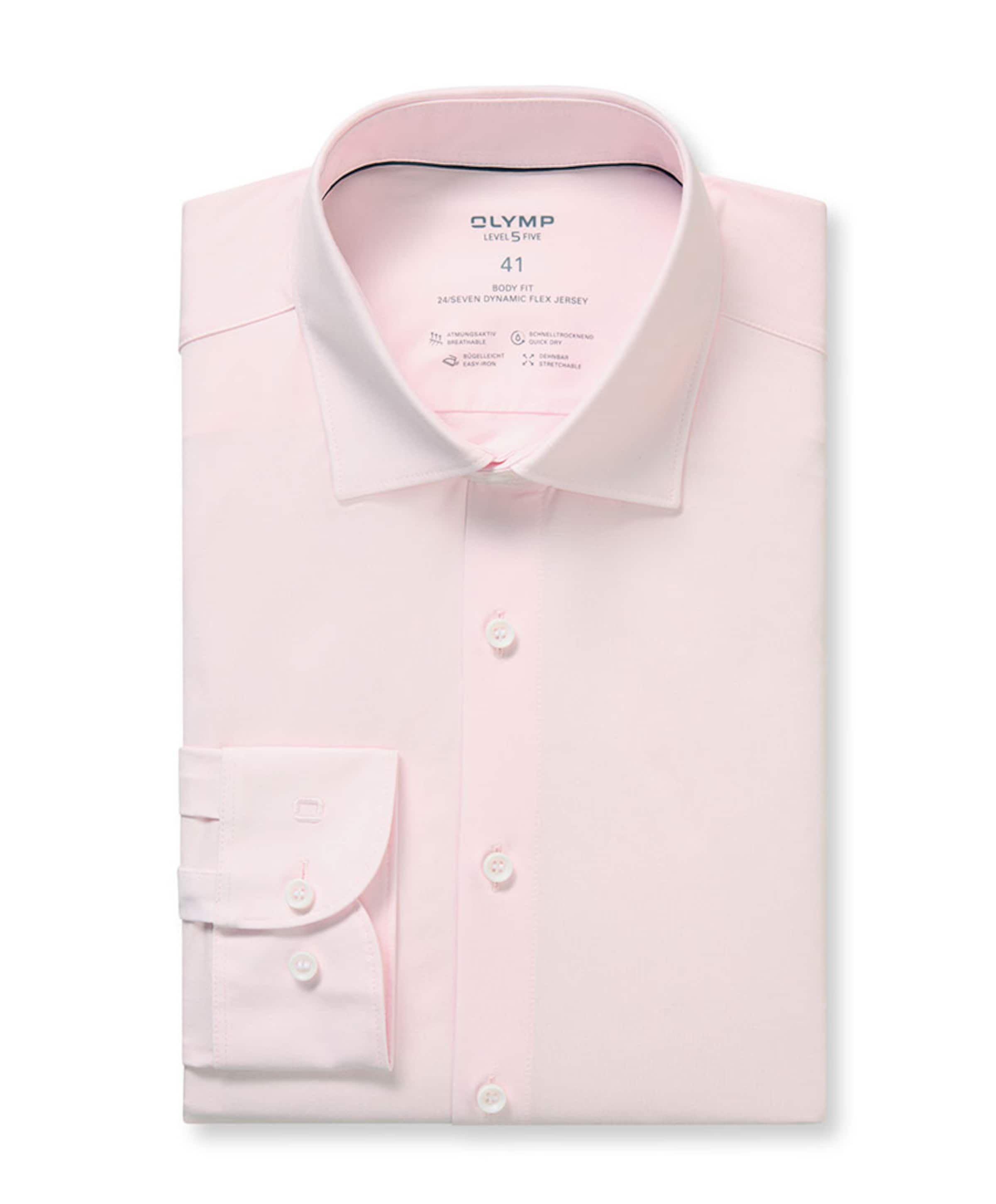 Olymp Level 5 Heren overhemd lange mouw roze