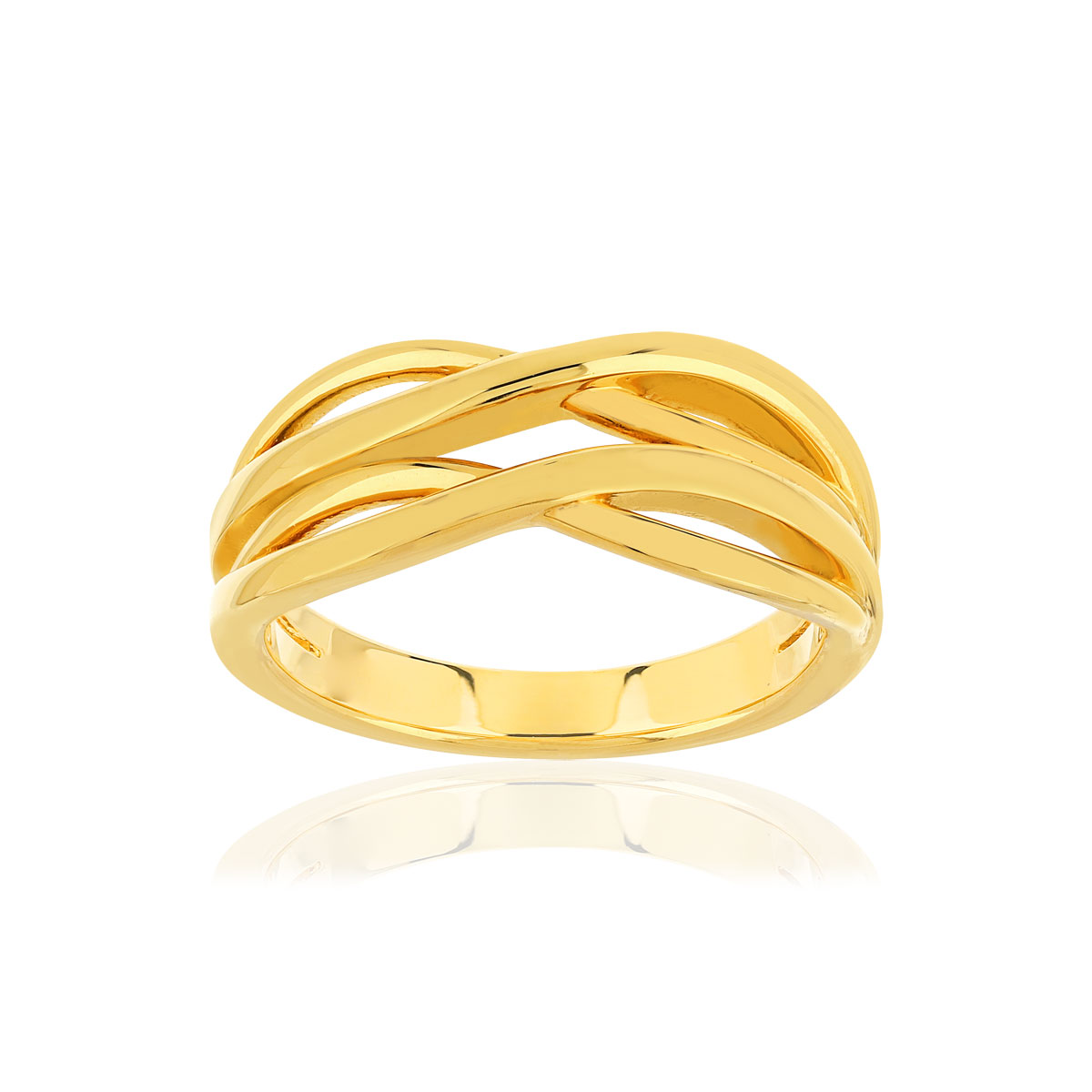 Bague plaque or