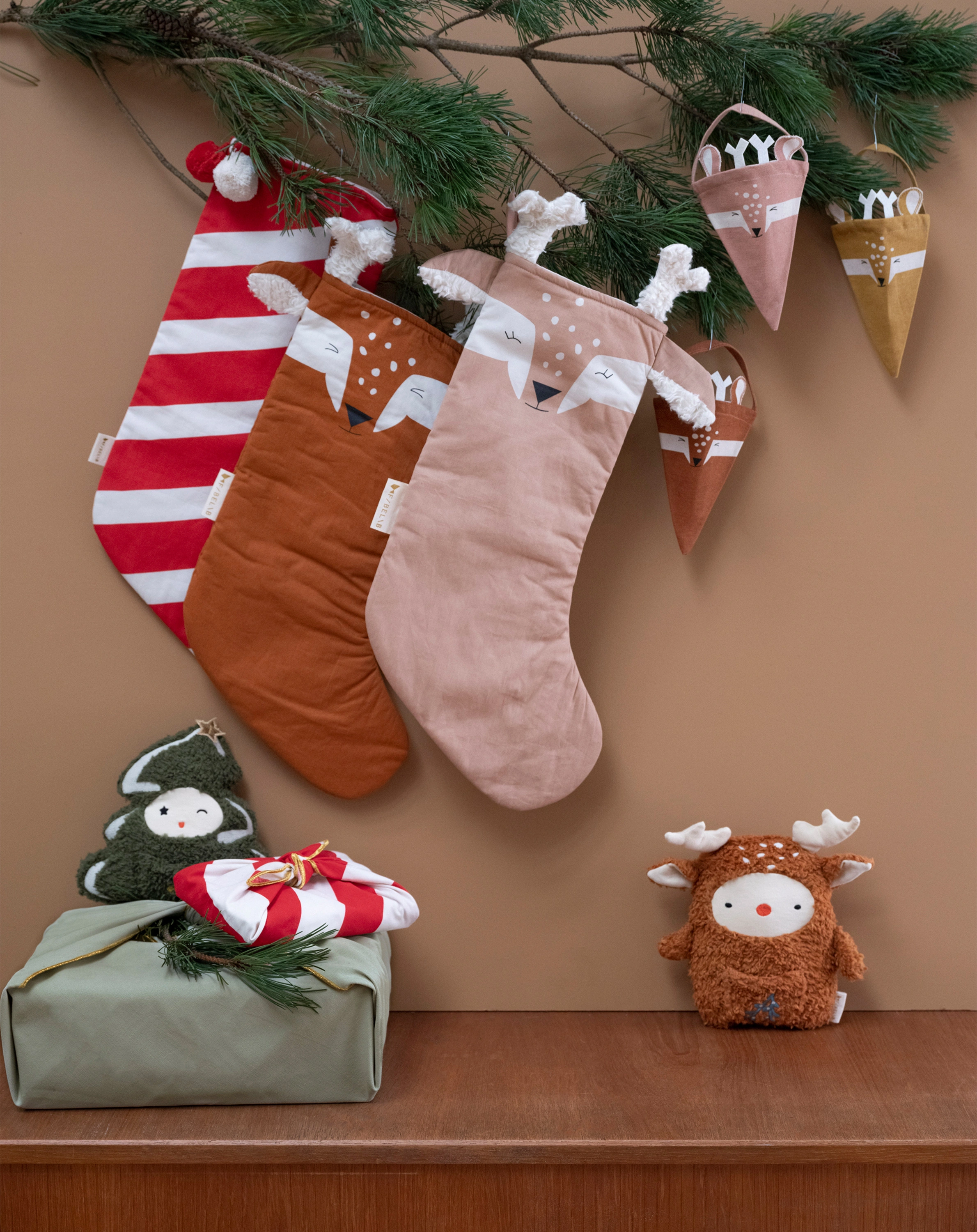 Deko-Anhänger DEER 3er Set in bunt