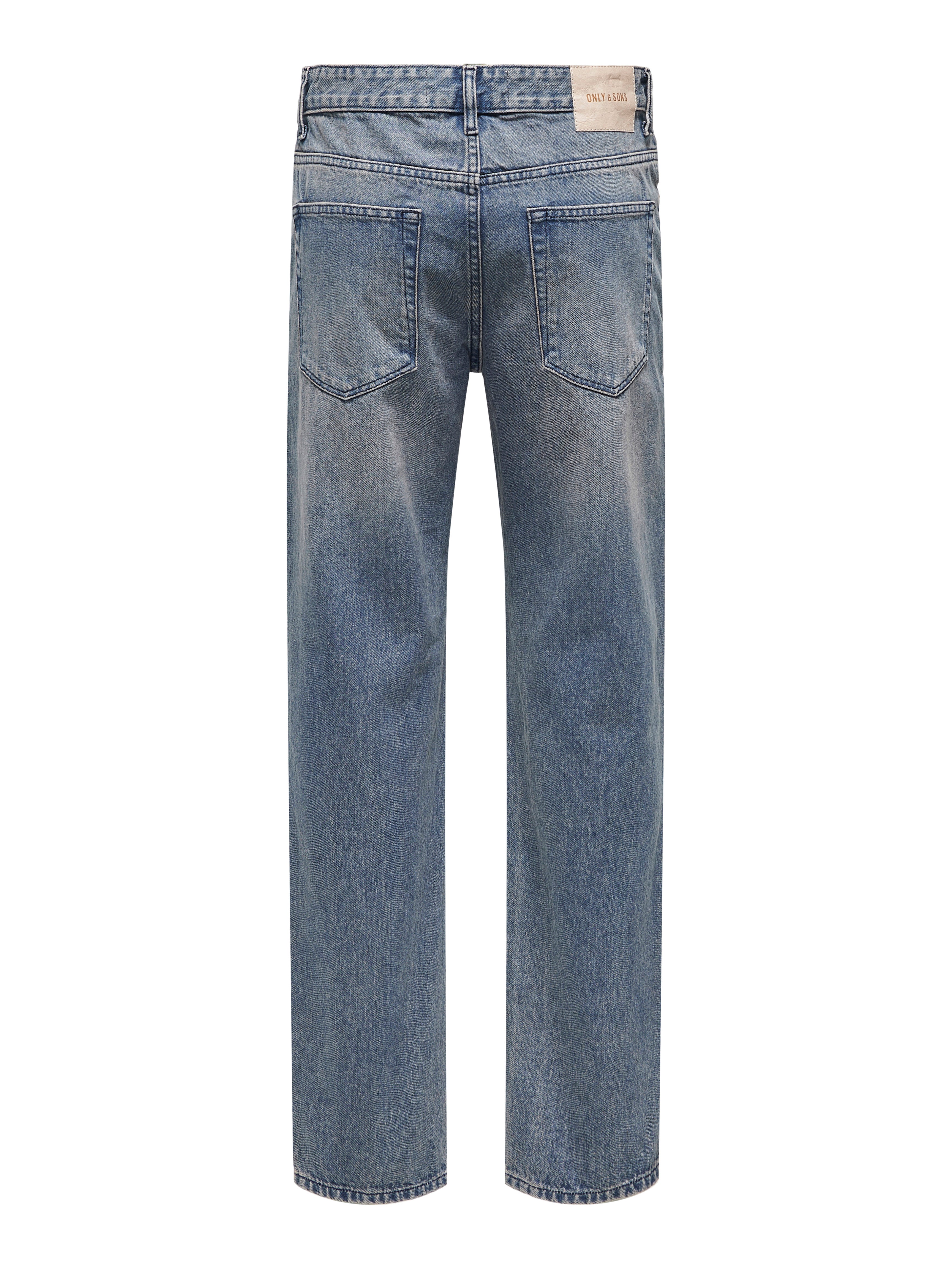 ONSEDGE Mittlere Taille Gerade geschnitten Jeans Special Blue Grey Denim