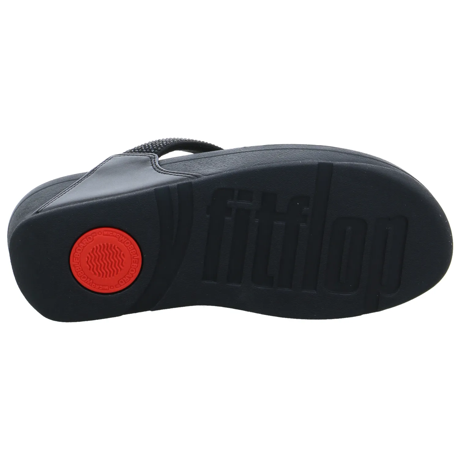 FITFLOP Zehentrenner-FlipFlop Schwarz Lederimitat