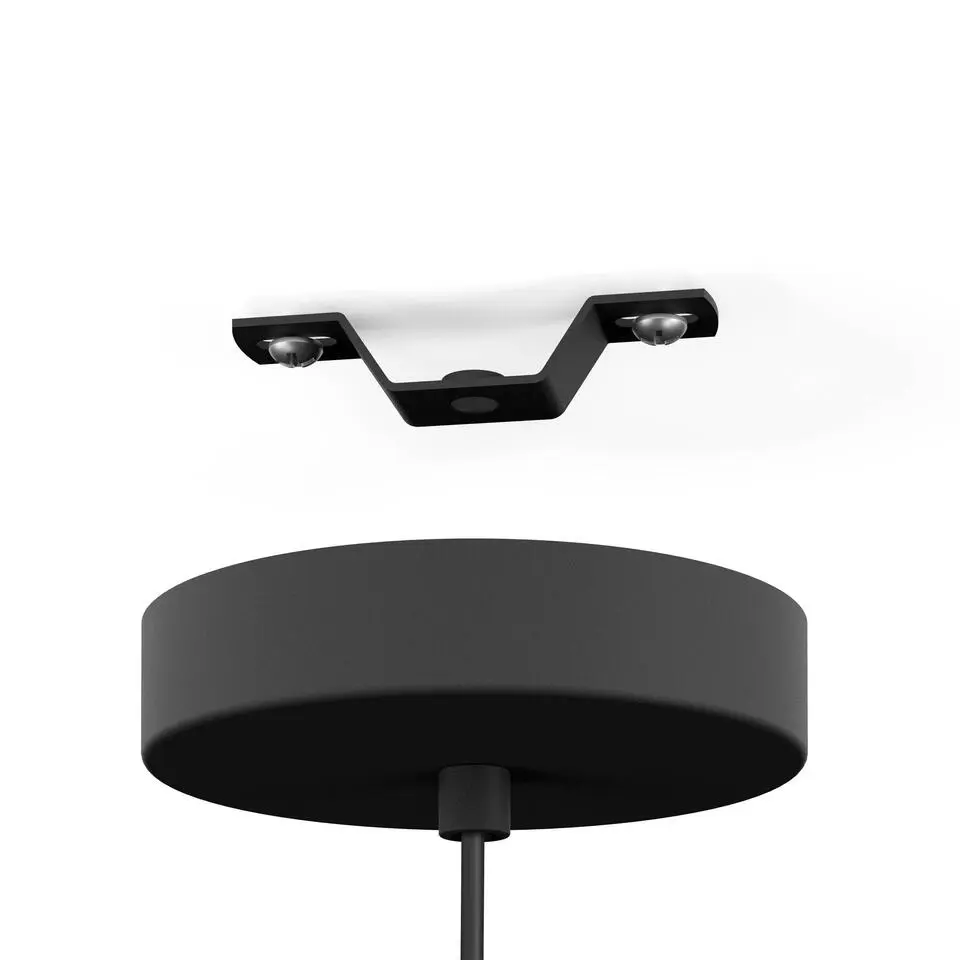EDI light Rinroe Hanglamp - E27 - Ø 20 cm - 1 lichts - Zwart - Staal